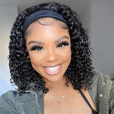 Short Romantic Wave Curly Headband Wig